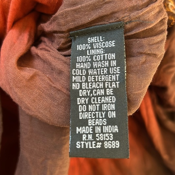 Incredible Velvet Tiered Skirt, Vintage India - Picture 9 of 16